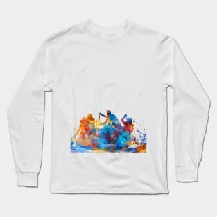 whitewater rafting-watercolor Long Sleeve T-Shirt